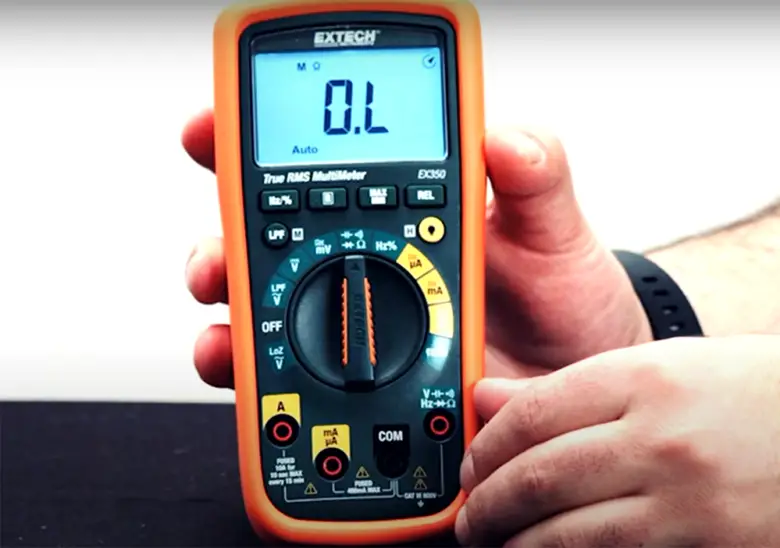 What does ol mean on a multimeter electronicshacks