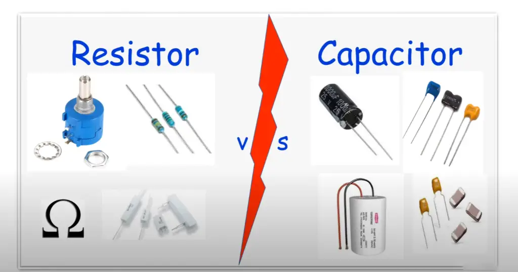 Differences between Capacitor and Resistor