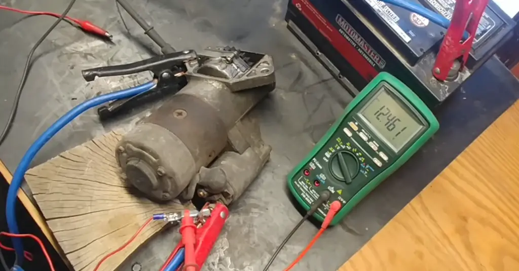 Checking the Voltage Drip of the Ground Level of the Starter Motor