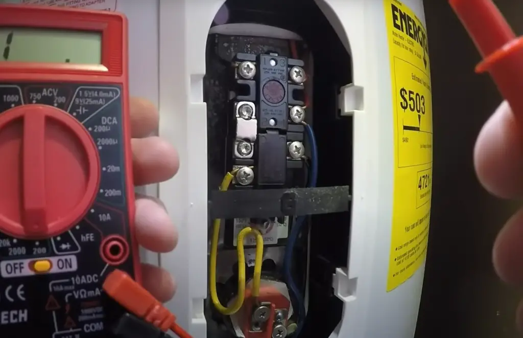 Using A Ohmmeter To Test Resistance Within Heater Element