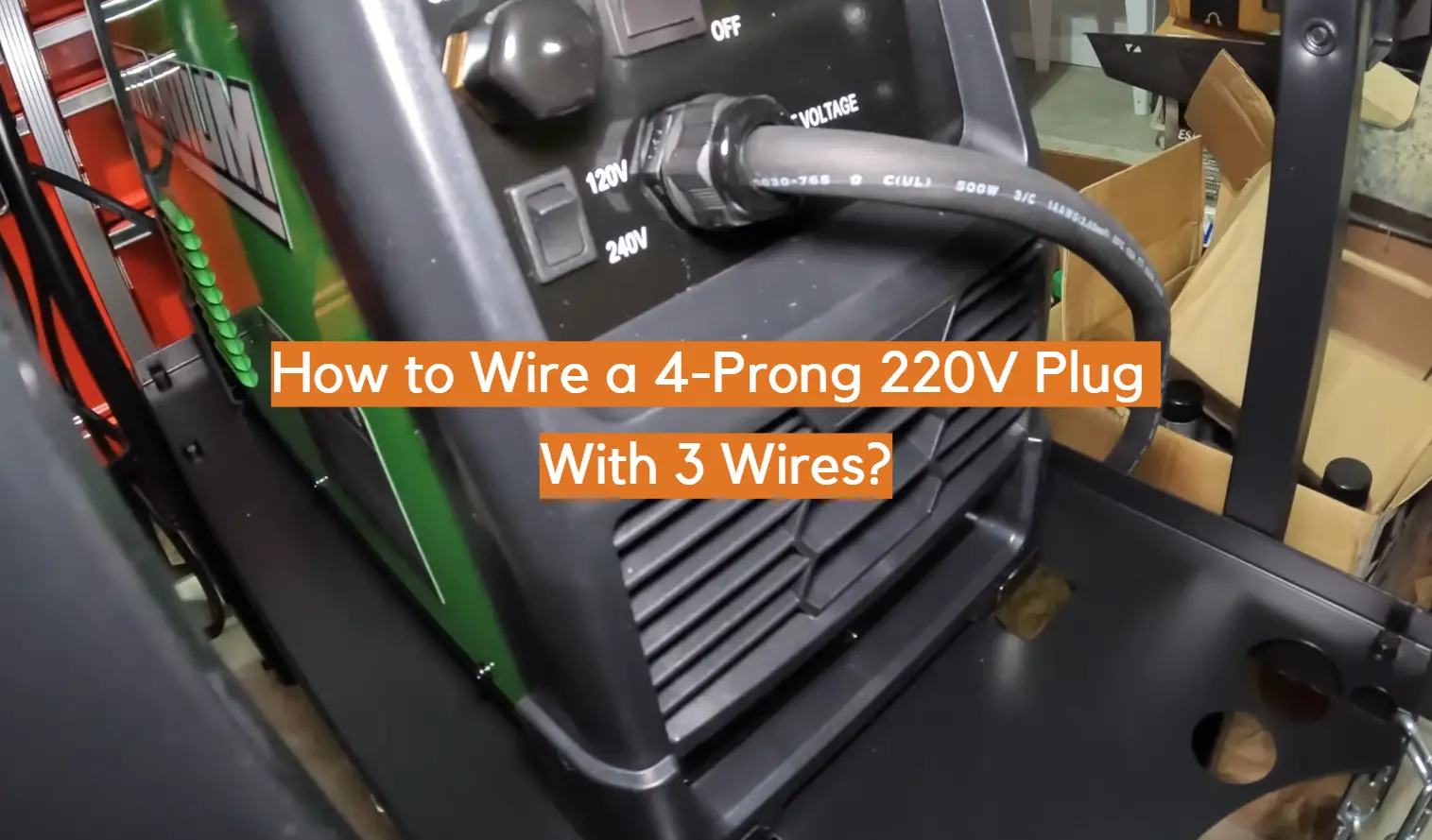 How to Wire a 4-Prong 220V Plug With 3 Wires?
