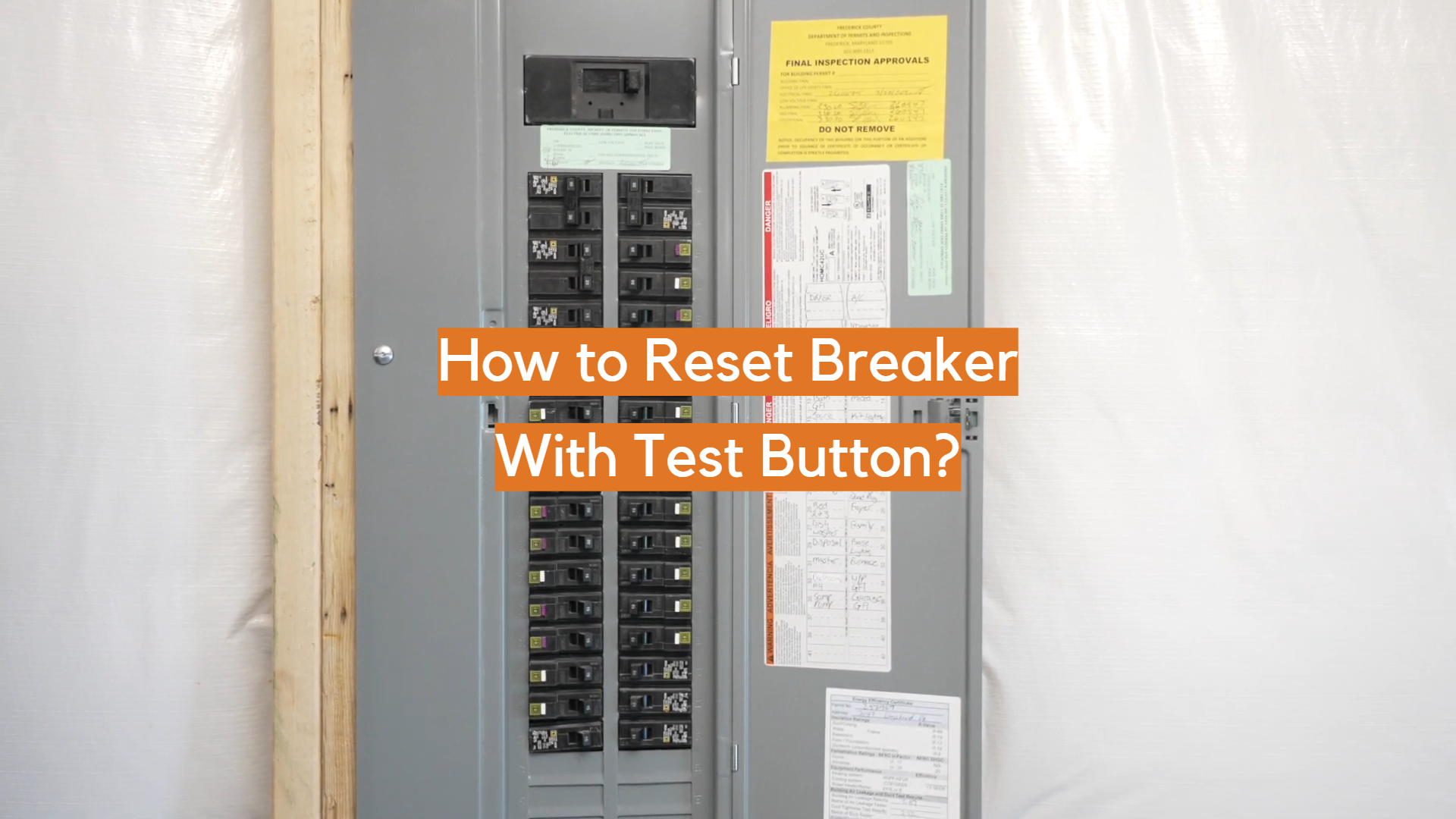 How to Reset Breaker With Test Button? ElectronicsHacks